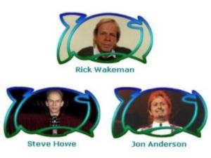 Yes er Rick Wakeman ( på diverse keyboards), Steve Howe (på guitar) Jon Anderson (vokal) . . .