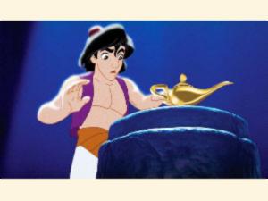 Aladdin har fundet lampen.