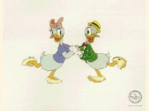 Alle Disney figurer elsker at danse og denne litografi basseret på Anders And danser jitterbug (Mr. Duck Steps Out – 1940) kan man godt føle glæden fra Ander og Andersine
