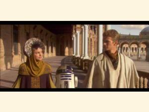 Anakin Skywalker og PAdmé Amidala på planeten Naboo.