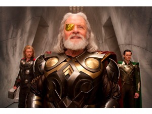 Anthony Hopkins i rollen som Odin.
