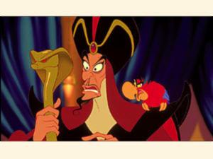 Den onde Jafar og hans trofaste følgesvend papegøjen Iago.