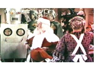 Den stærke kamp-robot Torg, bryder ind i julefreden, i Julemandens værksted.