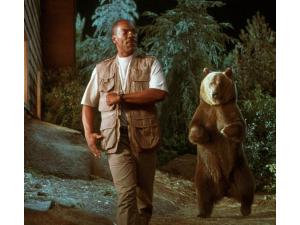 Dolittle viser Bjørnen Arthie hvordan man går som "rigtig" mand