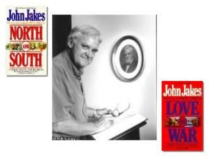 Forfatteren John Jakes og de 2 bøger som de 2 tv-serier er bygget over