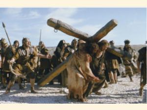 Kristi med alverdens synder på sig, på vej mod korsfæstelsen.